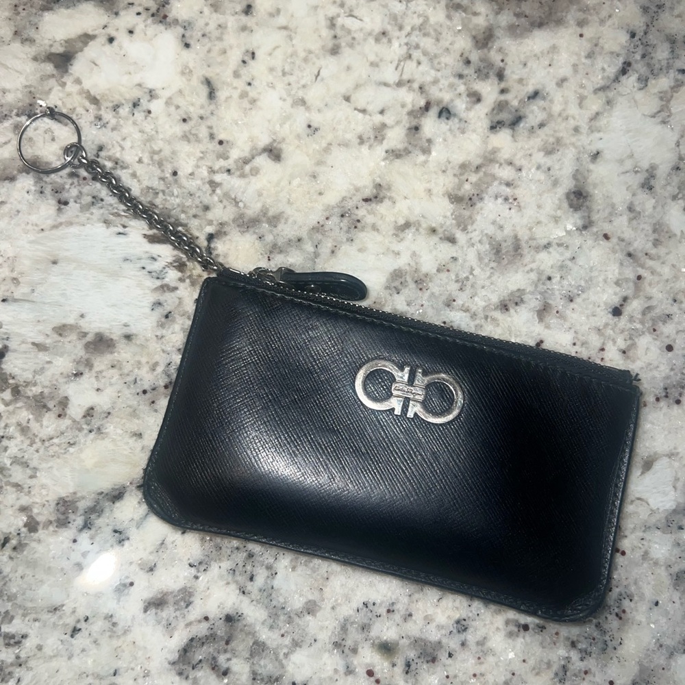 SALVATORE FERRAGAMO Saffiano leather key pouch